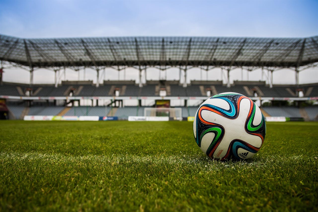 Professional soccer stadium field promoting the 2026 Summer Soccer Series event in Tampa