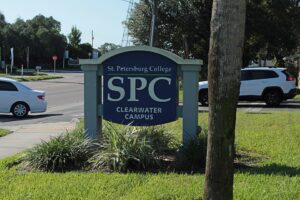 St Petersburg College Clearwater campus entrance sign