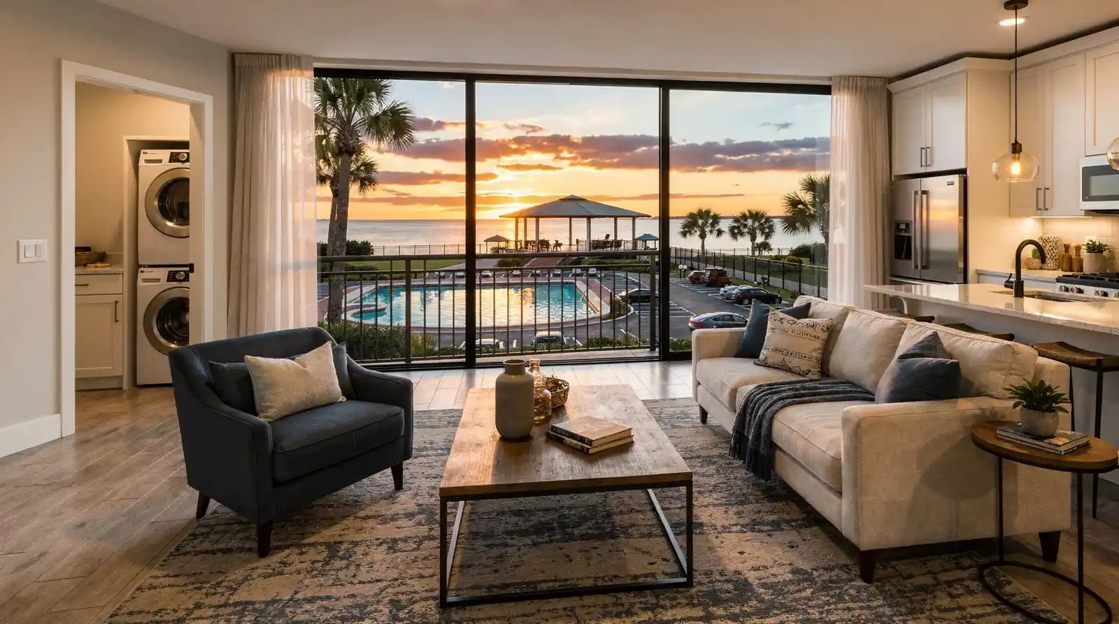 Move-in ready units with full kitchens and in-suite laundry let relocating employees settle in immediately